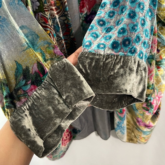 Johnny was Velvet Cardigan Silk Blend size M multicolored - Picture 9 of 11